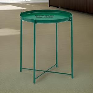 Mesa decorativa con revestimiento de polvo rosa, muebles de vida únicos modernos personalizados, mesa auxiliar de Metal, muebles de jardín para el hogar - Product Image 6