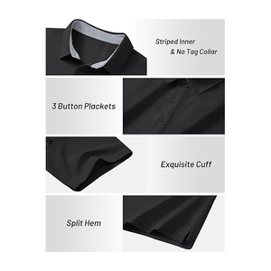 Golf Dry Fit de calidad superior para hombre para polo 100% poliéster manga corta con cuello con 240 GSM Top High Letter Pattern - Product Image 3