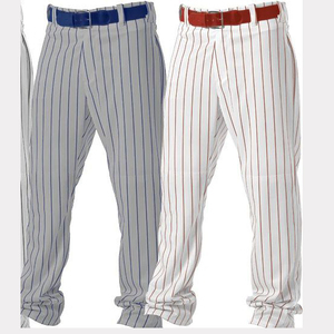 Pantalones de Béisbol de Alta Calidad, Pantalones Largos de Softbol, 100% Poliéster, Transpirables, de Secado Rápido, Rojo, Blanco, Azul, Líneas Rojas, Personalizables - Product Image 2