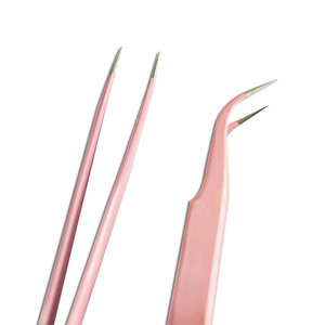Pinzas de pestañas de volumen para mujer, de acero inoxidable antimagnéticas, duraderas, para extensiones de pestañas de calidad superior hechas a mano, novedad - Product Image 2