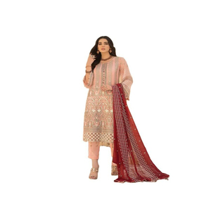 Bollywood <b>Kurta</b> Shalwar With Dupatta Designer <b>Women</b> High Quality Winter Dress Top Pakistani Dress - Product Image 1