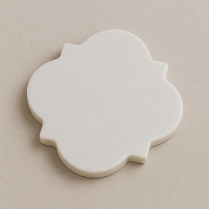 New Handcrafted Luxury White Marble <b>Coaster</b> Elegant Water Droplet Design Natural <b>Drink</b> Pad Minimalist Tabletop Mat Base Holder - Product Image 3