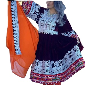 Vestido de novia real afgano con estilo largo Mangas pesadas Bordado Trabajo Los mejores precios al por mayor - Product Image 4