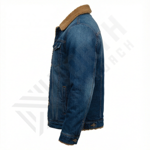 Chaqueta Vaquera de Invierno Personalizada para Hombre, con Botones, Color Verde Menta Sólido, Estilo Casual, a la Moda, Resistente, Ropa de Calle - Product Image 3