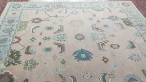 Alfombra de nudo hecha a mano anudada de lana de alta calidad Oushak nuevas alfombras bordadas modernas con patrón de forro de trabajo para sala de estar, dormitorios - Product Image 5