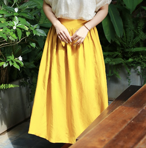 Chic High - Waist Pocket <b>Skirt</b> for <b>Women</b> - Elegant Casual Spring/Summer Style - Product Image 1