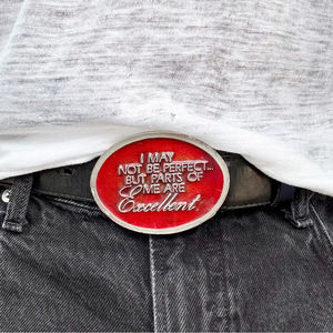 Free Design Men's Plate Buckle Cowboy <b>Belt</b> with Lion Design Vintage Style Alloy Material Heat-Transfer Printed - Product Image 3