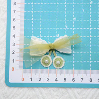 En gros, Appliques en dentelle et maille, nœuds, perles et embellissements au crochet sans colle pour pinces à cheveux, vêtements, sacs et accessoires de bricolage