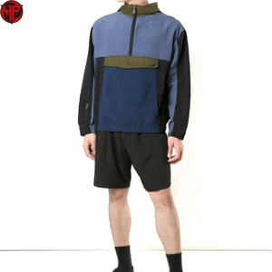 Color Block <b>Half</b> <b>Zip</b> Windbreaker <b>Jacket</b> <b>Men</b> Pullover Track Top Lightweight Outerwear for Running Training - Product Image 1