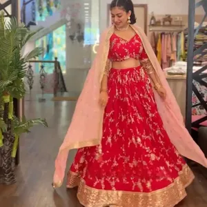 Fulpari Best Verkopende Nieuwe Feestkleding Georgette Lahenga Met Blouse En Dupatta Voor Vrouwen In Indiase Bruiloft Nieuwste Collectie
