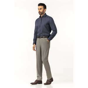 Modern Fit Striped <b>Dress</b> <b>Shirts</b> 100% Cotton Poplin Anti-Wrinkle Casual & Formal Sizes 3XL 6XL XL for Summer & Autumn Seasons - Product Image 4