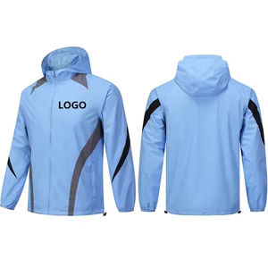 Chaqueta de Entrenamiento de Fútbol Personalizada para Hombre, Chaqueta Cortavientos Blanca, Sudadera con Capucha, Tops Deportivos para Entrenamiento, Chaqueta Impermeable Personalizada para Niños de Club - Product Image 4