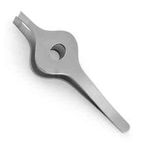 Pinzas para cejas de diseño único, acero inoxidable, acabado satinado, listo para enviar, pinzas recortadoras para desplumar el cabello facial de Hexa Care - Product Image 2