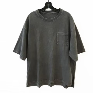 Camisetas con Lavado Ácido para Hombre, 100% Algodón, Tallas Grandes, Nueva Moda, Venta al por Mayor, Personalizable, Camiseta para Parejas 2026 - Product Image 1