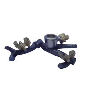 Portavelas de metal sólido de primera calidad, atractivo diseño estructurado para la decoración del hogar, iluminación de centro de mesa de gran venta - Product Image 1