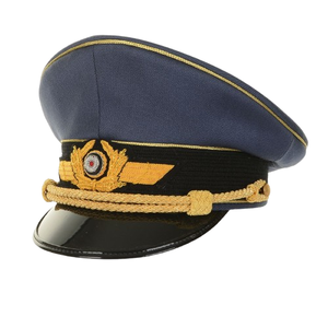 Gorra de desgaste de uniforme de oficial hecha a medida de alta calidad, gorra personalizada de oficial bordada a mano profesional, fabricantes OEM - Product Image 2