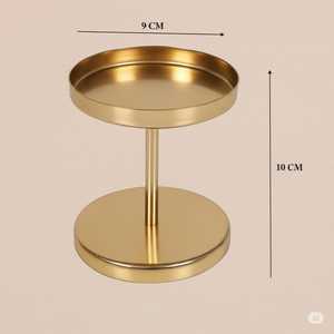 Portavelas de lujo de Metal dorado para velas de Pilar, soporte de vela decorativo moderno con acabado de latón para el hogar, boda y decoración de Hotel - Product Image 6