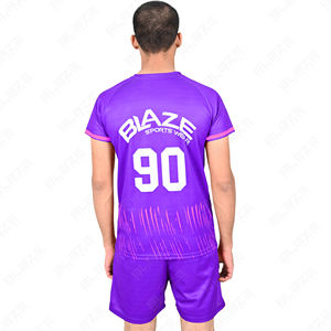 Camiseta de fútbol azul de secado rápido personalizada, uniforme de entrenamiento para hombre, traje de fútbol original - Product Image 4