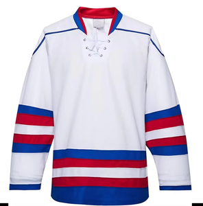 Maillot de hockey sur glace personnalisé 100 % respirant et léger, lavable, service OEM, manches longues, nom et logo d'équipe personnalisés à 100 % - Product Image 5