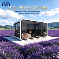 Cabane de luxe Apple de 13 m² - Maison préfabriquée modulaire avec salle de bain, prête à l'emploi dans le jardin