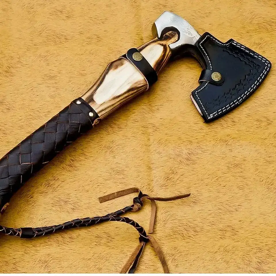斧投げゲームグリッターブラックレッドOEM木製木製パッキングシリーズカラーハンドルタイプの卸売最高品質の斧メーカー
