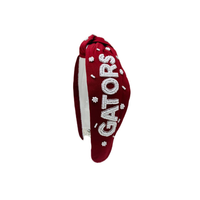 Serre-tête perlé le plus vendu pour le jour du match, inspiré des équipes sportives, accessoire de cheveux noué pour les événements scolaires et en stade