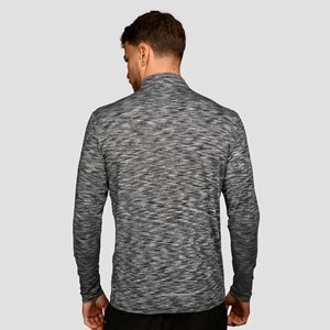 Platinum Grey Hommes Trail 1/4 Zip Chemise à manches longues Logo réfléchissant Léger et respirant Slim Fit 88% Polyester 12% Elasthanne - Product Image 2