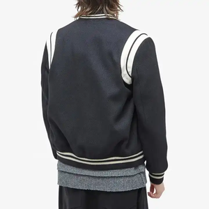 Veste universitaire unie de haute qualité pour hommes avec style à manches régulières - Product Image 4