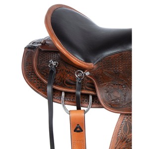 Venta al por mayor de alta calidad personalizable estilo occidental caballo Silla de cuero saltar silla hecha en Pakistán - Product Image 5