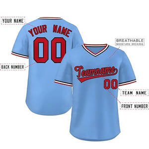 Best Sellers Outdoor Sublimation Baseball <b>Jersey</b> Quick Dry Softball Baseball T shirt Comfortable youth Baseball <b>Jersey</b> - Product Image 2