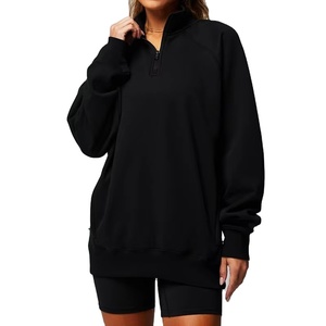 Sudaderas con media cremallera y cuello simulado para hombre, sudaderas de algodón de alta calidad con cremallera 1/4, servicio OEM - Product Image 4