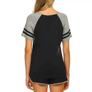 Ensemble 2 pièces pour vêtements pour femmes Ensembles T-shirts d'été 100% coton OEM ODM Service Design Plain Oversized 2 piece set women - Product Image 5