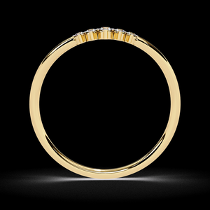 Anillos de Compromiso y Matrimonio de Oro Real de 10K y 14K con Certificación IGI, 0.26 Quilates, para Mujer, con Banda Curva, de la India - Product Image 6