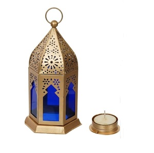 Portavelas Colgante Vintage de Forma Personalizada, Acabado en Oro, Portavelas de Metal, Proveedor de Faroles Marroquíes de la India - Product Image 3