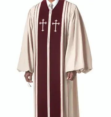 OEM Venta caliente de alta calidad barato púlpito clero túnica clero Iglesia batas | Precio de fábrica al por mayor Iglesia coro vestido uniformes