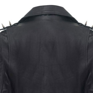 Veste en cuir pour homme, coupe ajustée, élégante, pour moto, streetwear et mode décontractée - Product Image 6