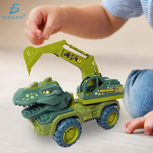 Escavatore Dinosauro Trasportatore in Plastica ABS, Camion Giocattolo a Frizione e Auto, Divertente Veicolo Escavatore Dinosauro - Product Image 4