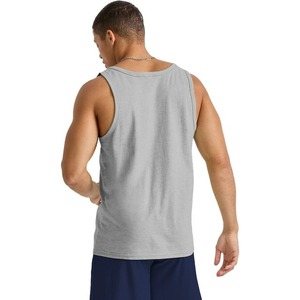 Camiseta de tirantes sin mangas para hombre personalizada OEM, camisetas sin mangas lisas de estilo informal de secado rápido de alta calidad, camisetas sin mangas tejidas a precio barato de fábrica con patrón 3D - Product Image 2