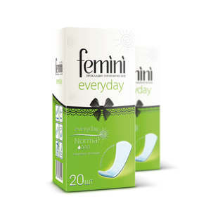Sanitary Pads FEMINI Everyday 20 Pcs Medium Absorbency <b>Thin</b> Daily Use Medical Grade Class II Pack - Product Image 1