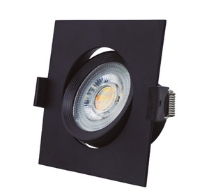 Anello LED da incasso, quadrato, nero, a temperatura regolabile, 7W, 85x85mm (GSC 200400021) - Product Image 1