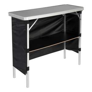 רב צבעים מסיבה בר LED אורות שחור הוואי בר חצאית ומתלה אחסון דלפק בר חיצוני נייד - Product Image 4