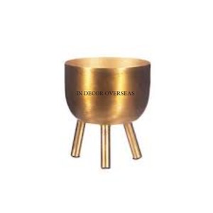 High Grade Gold Plated Standard Classic Designer Premium Quality Metal Planter With Stand Home And Garden Decoration <b>Supplies</b> - Product Image 4