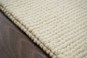 Alfombra bohemia de lana tejida a mano moderna y elegante, alfombra rústica de lujo acogedora, altura de pila de felpa geométrica, fácil de lavar para la decoración del suelo del hogar - Product Image 3