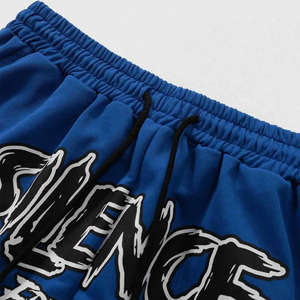 Pantalones de chándal de retazos personalizados de cintura alta para hombre, ropa de calle de tela de felpa acampanada en capas, cintura elástica, contraste de Color en capas - Product Image 3