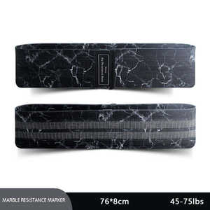 Juego de Bandas de Resistencia de Cadera de Tela Elástica con Logotipo Personalizado, de Látex y Mármol, para Yoga, Gimnasio, Entrenamiento de Piernas y Glúteos - Product Image 3
