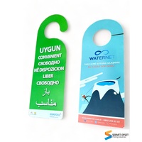 Porte-étiquettes personnalisés écologiques double face avec logo, en carton, impression offset, pelliculage brillant personnalisé, taille et couleur sur mesure