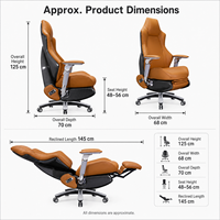 Fauteuil de bureau exécutif moderne à dossier haut inclinable avec repose-pieds électrique, en cuir PU et coque en fibre de carbone, OEM ODM, pour écoles et hôpitaux