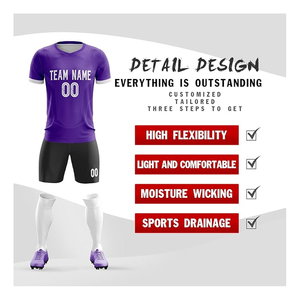 Dégradé de couleur Logo personnalisé de haute qualité prix de gros respirant séchage rapide uniforme de football vêtements de football - Product Image 2