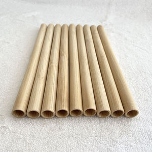 Pajitas de Bambú Talladas Biodegradables, Pajitas de Bambú 100% Naturales y Orgánicas, Pajitas de Fibra con Grabado Láser - Product Image 4