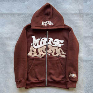 Sudadera con Capucha de Algodón con Estampado Puff y Cierre de Cremallera, Estilo Casual para Otoño, Nueva y Elegante, en Oferta a Precio Accesible - Product Image 3